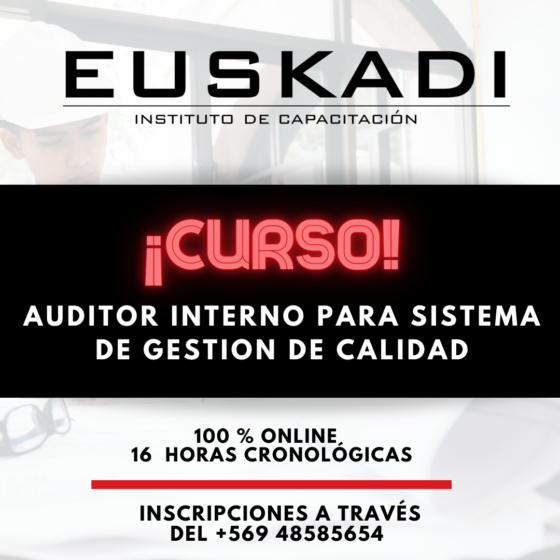 AUDITOR DE SISTEMAS DE GESTIÓN DE CALIDAD, BAJO NORMA ISO 9001:2015