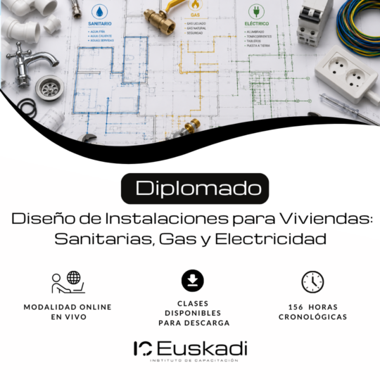 DISEÑO DE INSTALACIONES PARA VIVIENDAS: SANITARIAS, GAS Y ELECTRICIDAD